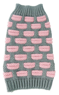 Pet Life ® Fashion Weaved Heavy Knit Designer Ribbed Turtle Neck Dog Sweater