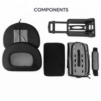 Pet Life ® 'Final Destination' Airline Approved 2-in-1 Tough-Shell Wheeled Collapsible Travel Fashion Pet Dog Carrier Crate