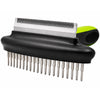 Pet Life ® Flex Series 2-in-1 Dual-Sided Grooming Undercoat Pet Rake and Deshedder