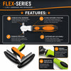 Pet Life ® Flex Series 2-in-1 Dual-Sided Grooming Undercoat Pet Rake and Deshedder