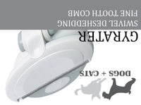 Pet Life ® 'Gyrater' Swivel Travel Grooming Deshedding Pet Comb