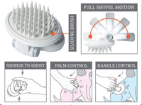 Pet Life ® 'Gyrater' Swivel Travel Silicone Massage Grooming Pet Brush