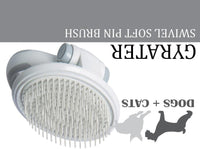 Pet Life ® 'Gyrater' Swivel Travel Soft Grooming Pet Pin Brush