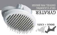 Pet Life ® 'Gyrater' Travel Self-Cleaning Swivel Grooming Pet Pin Brush