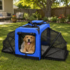 Pet Life ®  'Hounda Accordion' Metal Framed Soft-Folding Collapsible Dual-Sided Expandable Pet Dog Crate