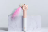 Pet Life ® 'KITIQUE" 3-in-1 Retractable and Extendable Feathered and Laser Wand Kitty Cat Teaser