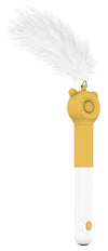 Pet Life ® 'KITIQUE" 3-in-1 Retractable and Extendable Feathered and Laser Wand Kitty Cat Teaser