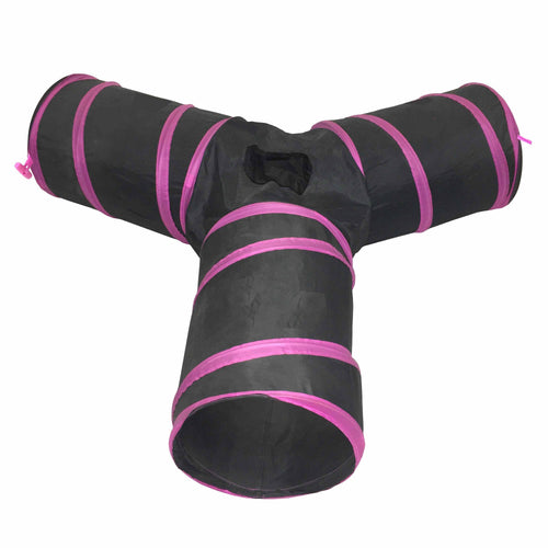 Pet Life ® 'Kitting-Go-Seek' Collapsible Folding Travel 3-way Kitty Cat Tunnel