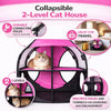 Pet Life ® 'Kitty-Play' Collapsible Travel Interactive Kitty Cat Tree Maze House Lounger Tunnel Lounge