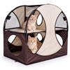 Pet Life ® 'Kitty-Play' Collapsible Travel Interactive Kitty Cat Tree Maze House Lounger Tunnel Lounge