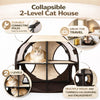 Pet Life ® 'Kitty-Play' Collapsible Travel Interactive Kitty Cat Tree Maze House Lounger Tunnel Lounge