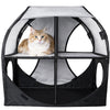 Pet Life ® 'Kitty-Play' Collapsible Travel Interactive Kitty Cat Tree Maze House Lounger Tunnel Lounge