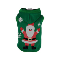 Pet Life ® LED Lighting 'Hands-Up-Santa' Hooded Dog Costume Sweater w/ Included Batteries