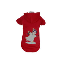 Pet Life ® LED Lighting Holiday Snowman Hooded dog Costume Sweater w/ Included Batteries