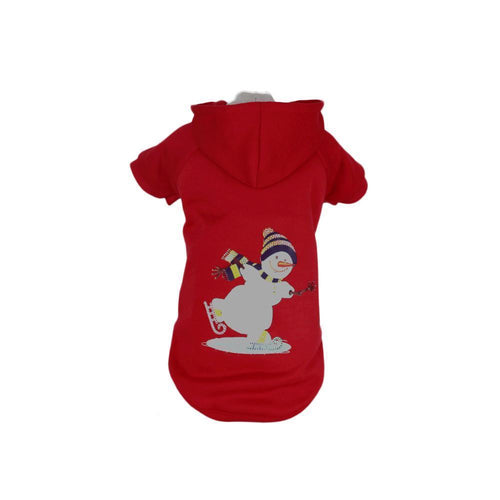 Pet Life ® LED Lighting Holiday Snowman Hooded dog Costume Sweater w/ Included Batteries