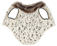 Pet Life ®  Luxe 'Gilded Rawffled' Gold-Plated Designer Fur Dog Coat