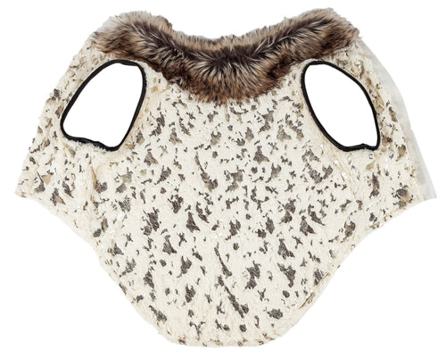Pet Life ®  Luxe 'Gilded Rawffled' Gold-Plated Designer Fur Dog Coat