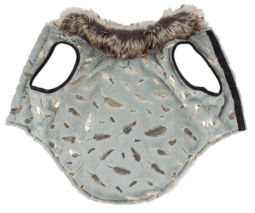 Pet Life ® Luxe 'Gold-Wagger' Gold-Leaf Fashion Designer Fur Dog Coat