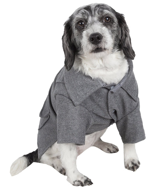 Pet Life ® 'Military Static' Rivited Fashion Collared Wool Dog Jacket Coat