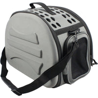 Pet Life ® 'Narrow Shelled' Lightweight Collapsible Military Grade Fashion Designer Travel Pet Dog Carrier Crate