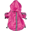 Pet Life ® 'Reflecta-Sport' Multi-Adjustable Reflective Weather-Proof Dog Raincoat w/ Removable Hood