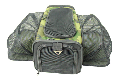Pet Life ® 'Roomeo' Airline Approved Dual Expandable and Folding Collapsible Fashion Travel Pet Dog Carrier Crate