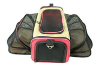 Pet Life ® 'Roomeo' Airline Approved Dual Expandable and Folding Collapsible Fashion Travel Pet Dog Carrier Crate