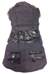 Pet Life ® 'Ruff-Choppered' Denim Fashioned Wool Dog Coat Jacket