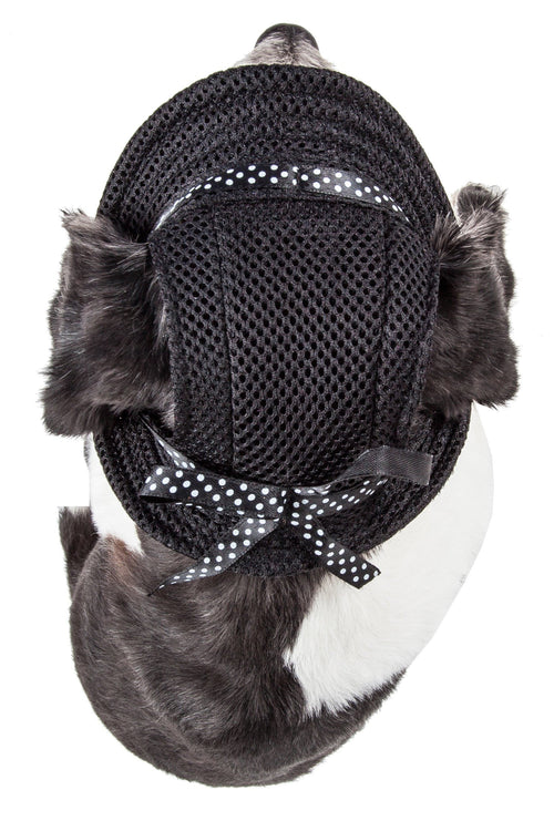 Pet Life ®  'Sea Spot Sun' UV Protectant Adjustable Fashion Mesh Brimmed Dog Hat Cap