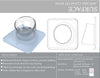 Pet Life ® 'Surface' Anti-Skid and Anti-Spill Curved and Clear Removable Pet Bowl