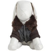Pet Life ® Track-Collared' Metallic Ultra Fur 3M Insulated Pet Dog Jacket