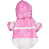 Pet Life ® 'Two-Tone' Waterproof Adjustable Dog Raincoat Jacket w/ Removable Hood