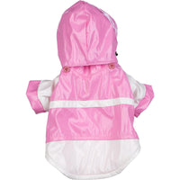 Pet Life ® 'Two-Tone' Waterproof Adjustable Dog Raincoat Jacket w/ Removable Hood