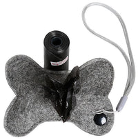 Pet Life ®Fleece Bone Shaped Travel Waste Bag Dispenser with 2 Rolls