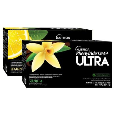 Phenylade GMP Ultra Vanilla Powder (PKU Formula), 1.2 oz Pouches (Case of 16)