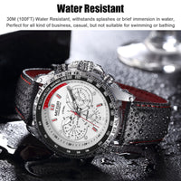 Waterproof Durable MEGIR Men's Stainless Steel Analog Sports Quartz Wrist Watch