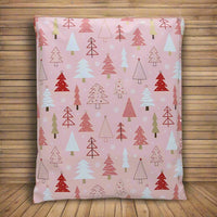 Pink Christmas Tree Poly Mailers Size 14x17 Shipping Bags