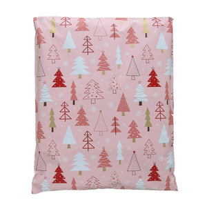 Pink Christmas Tree Poly Mailers Size 14x17 Shipping Bags