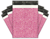 Pink Confetti Glitter Poly Mailers Size 10x13 Shipping Bags
