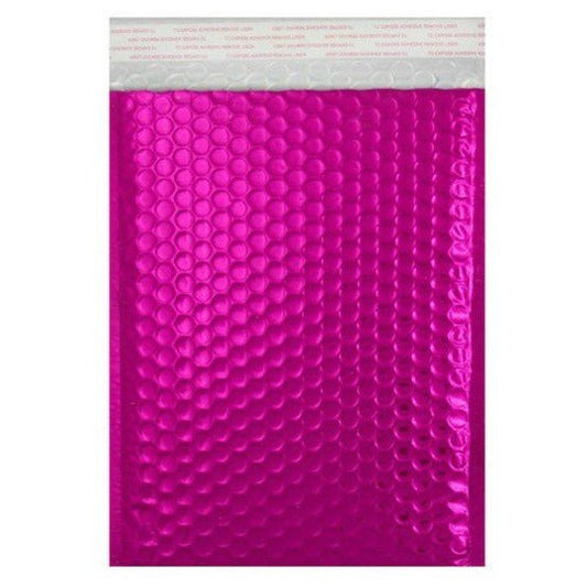 Pink Metallic Bubble Mailers Size 8.5x12 Padded Shipping Bags