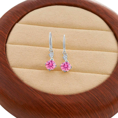 Moissanite Earrings 925 Sterling Silver White Gold Plated Hypoallergenic Studs