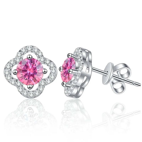1ct Moissanite Stud Earrings For Women 925 Sterling Silver Wedding Gift