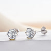 Pink Royal Blue Moissanite Stud Earrings S925 Sterling Silver 0.5 1 2 Ct Bride