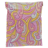 Pink Swirl Poly Mailers Size 10x13 Colorful Shipping Bags