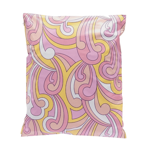 Pink Swirl Poly Mailers Size 10x13 Colorful Shipping Bags