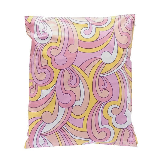 Pink Swirl Poly Mailers Size 10x13 Colorful Shipping Bags