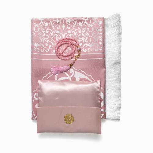 Ebadat Gift Prayer Mat with Matching Prayer Beads