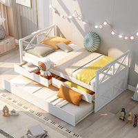 Platform Storage Bed with Trundle