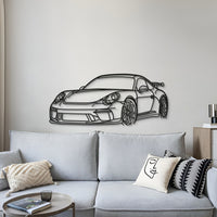 911 GT3 Model 991 Perspective Metal Car Wall Art  - MT0852
