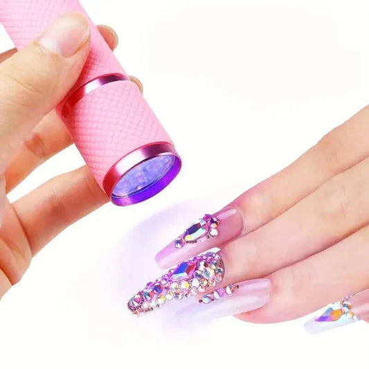 Portable Mini Flashlight Nail Lamp with 9 Lamp Beads